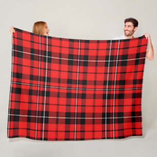 Manta Polar Colección popular tartán de plaqueta roja tradicio