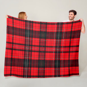 Manta Polar Colección popular tartán tradicional roja