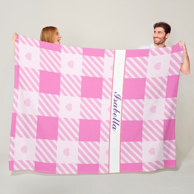 Manta Polar Colección rosa moderno con mucho amor (In situ)