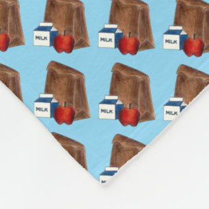 Manta Polar Colegio de bolsitas marrones Almuerzo Señora Cafet