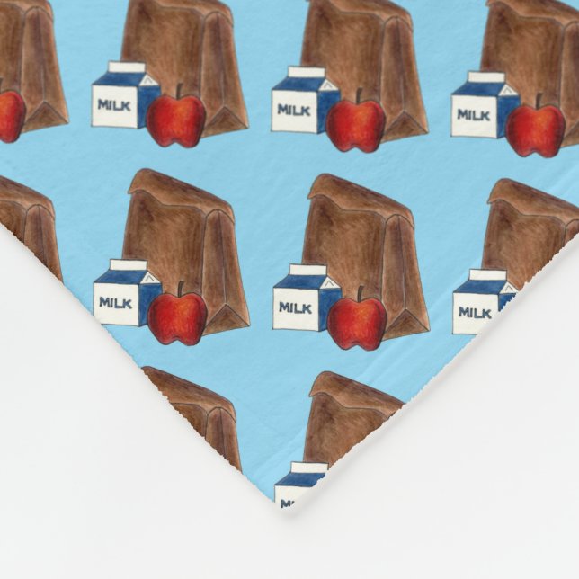 Manta Polar Colegio de bolsitas marrones Almuerzo Señora Cafet (Esquina)