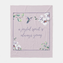 Manta Polar Colibrí Orquídeas Rosa Elegante Simple