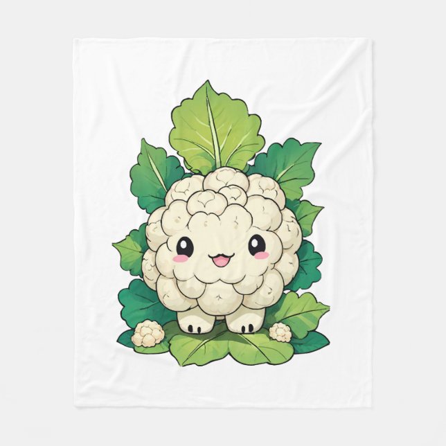 Manta Polar Coliflor Kawaii (Anverso)