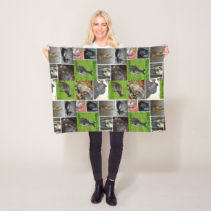 Manta Polar Collage australiano sobre vida silvestre,