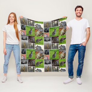 Manta Polar Collage australiano sobre vida silvestre,