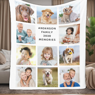 Manta Polar Collage de 11 imágenes personalizadas y modernas d