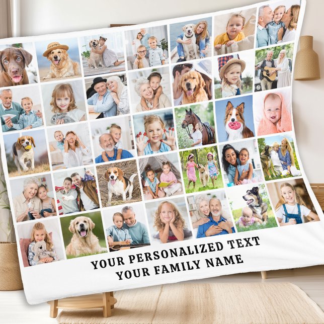 Manta Polar Collage de 35 fotos de regalo de familia moderna p (Subido por el creador)