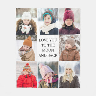 Manta Polar Collage de 8 fotos Modern We Love You