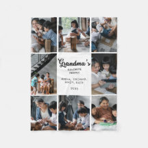 Collage de 8 fotos personalizadas a mano de la abu