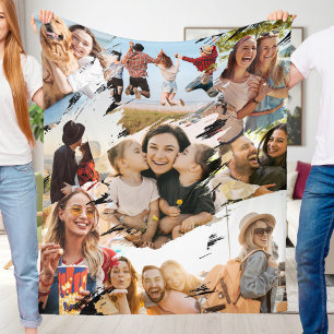 Manta Polar Collage de 9 fotos personalizadas