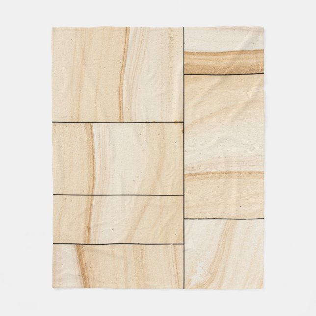 Manta Polar Collage de baldosas de cerámica marrón (Anverso)