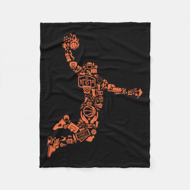 Manta Polar Collage de baloncesto (Anverso)