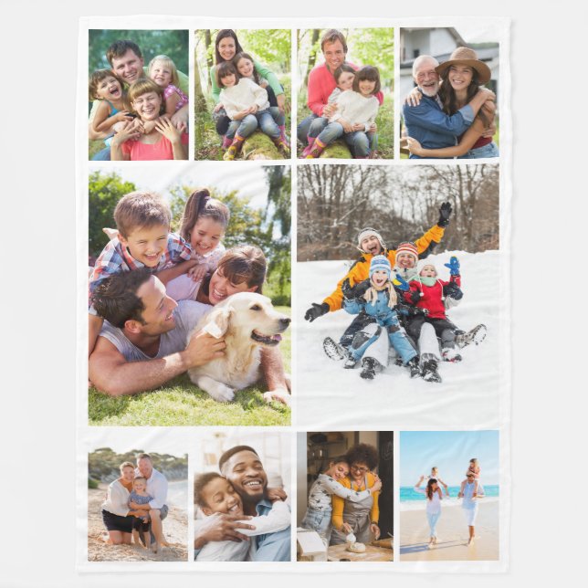 Manta Polar Collage de fotos 10 Imágenes (Anverso)