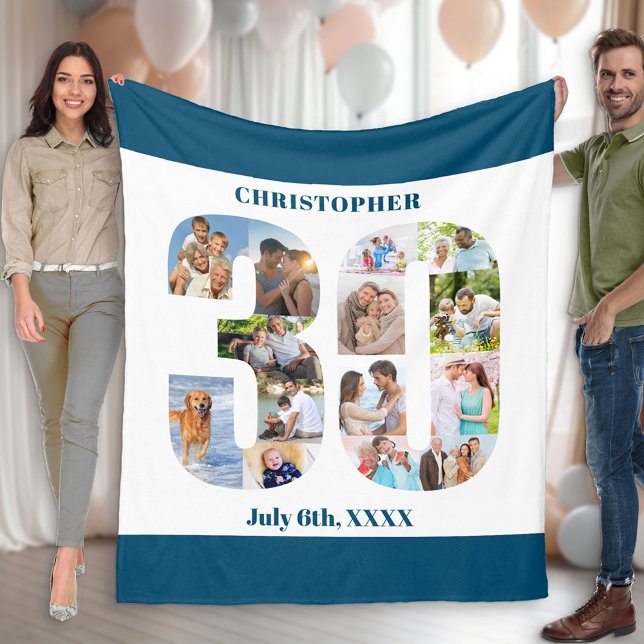 Manta Polar Collage de fotos 30.ª foto azul blanca (Subido por el creador)