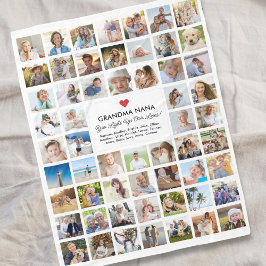 Manta Polar Collage de fotos 57 Fotos Regalo Personalizado Eas