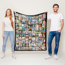 Manta Polar Collage de fotos 99 imágenes cuadradas