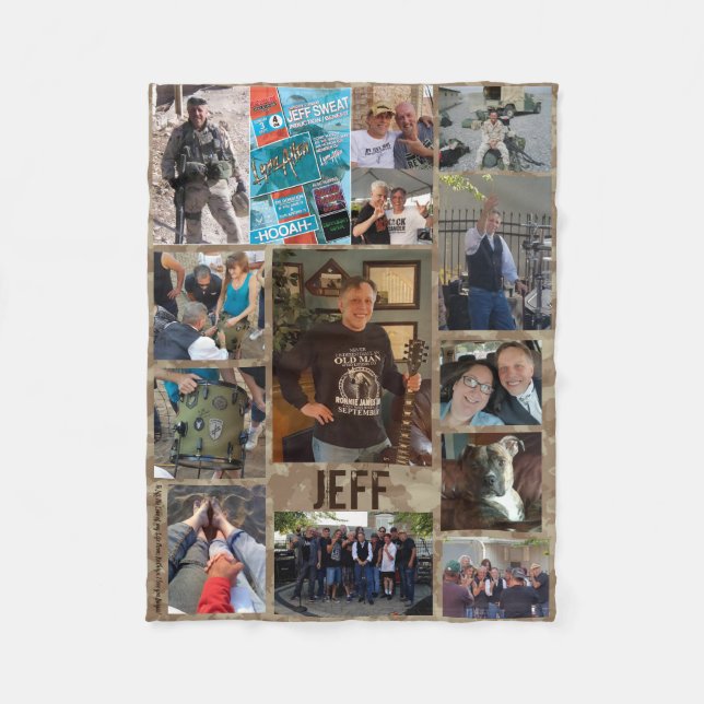 Manta Polar Collage de fotos abierto (Anverso)