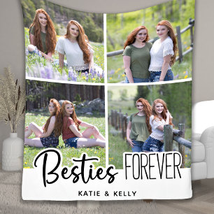 Manta Polar Collage de fotos Besties Friends Forever