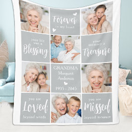 Manta Polar Collage de fotos conmemorativo 6 Recuerdo personal