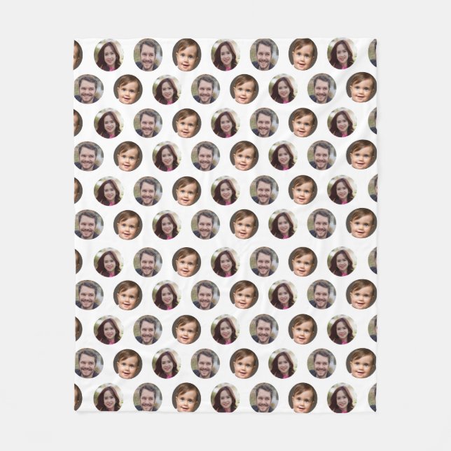 Manta Polar collage de fotos de 3 familiares (Anverso)