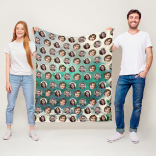 Manta Polar collage de fotos de 3 familiares