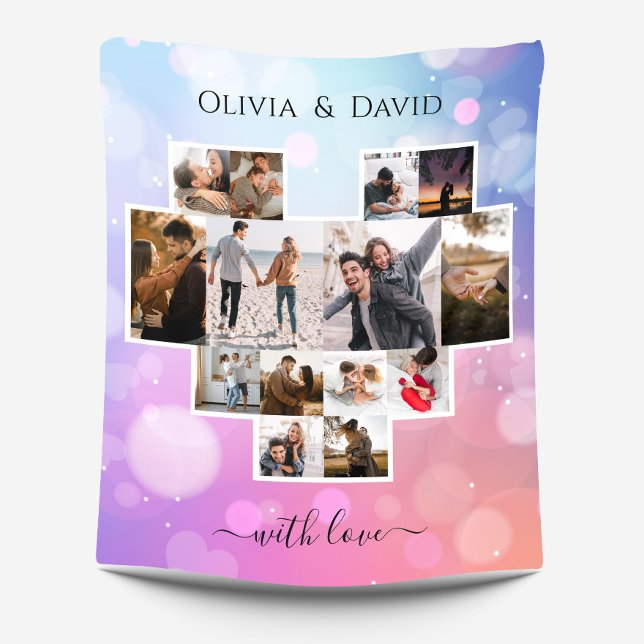 Manta Polar Collage de fotos de amor (Subido por el creador)