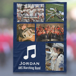 Manta Polar Collage de fotos de encargo de la banda o de la