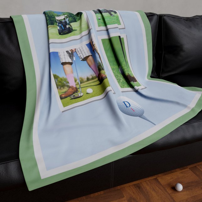 Manta Polar Collage de fotos de golf - Funda personalizada (Subido por el creador)