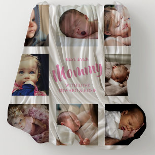 Manta Polar Collage de Fotos de Mamá Moderna la Mejor de Todas