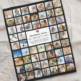 Manta Polar Collage de fotos de memoria 57 imágenes regalo Per