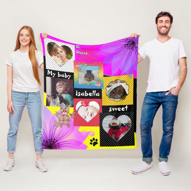 Manta Polar collage de fotos de moda, tu foto (In situ)