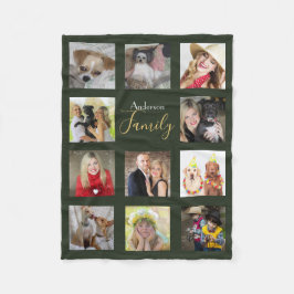 Manta Polar Collage de fotos de Moss GREEN en Instagram