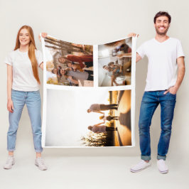 Manta Polar collage de fotos de plantilla de 3 Personalizados