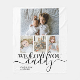 Manta Polar Collage de fotos de texto y foto personalizado