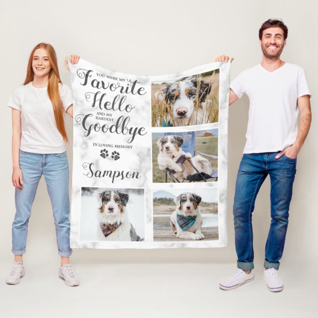 Manta Polar Collage de fotos en memoria de Mascotas personaliz (In situ)