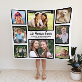 Manta Polar Collage de fotos familiar