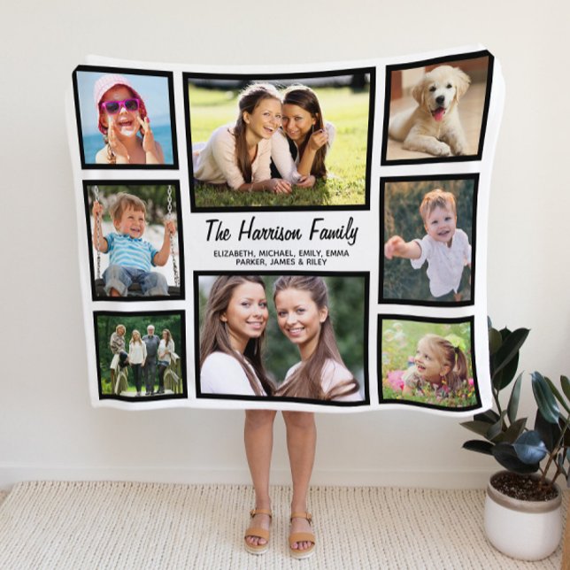 Manta Polar Collage de fotos familiar (Subido por el creador)