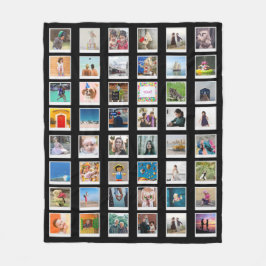 Manta Polar Collage de fotos familiar 48 Fotografías personali