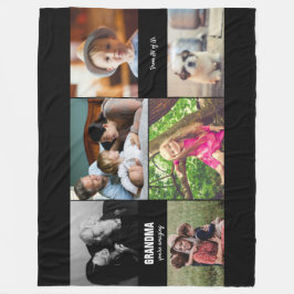 Manta Polar Collage de fotos familiar personalizado para la ab