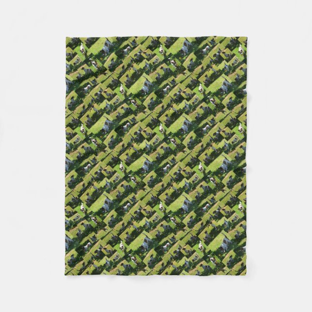 Manta Polar Collage de fotos Fox Terrier, (Anverso)