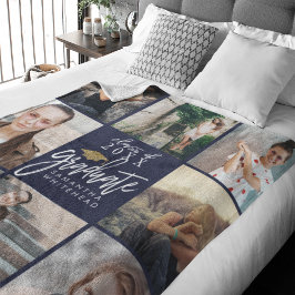 Manta Polar Collage de fotos graduado Purpurina de oro Cabo Ma