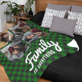 Manta Polar Collage de fotos Green Buffalo Plaid Lumberjack