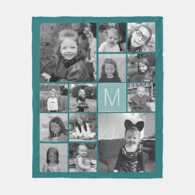 Manta Polar Collage de fotos: hasta 13 imágenes PUEDEN EDITAR  (Anverso)