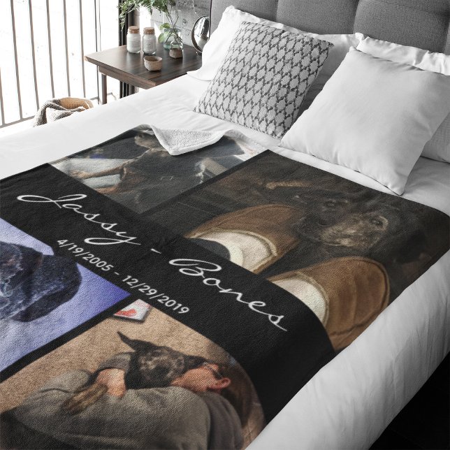Manta Polar Collage de fotos Mascota conmemorativo moderno (Capture precious pet moments with our Modern Pet Photo Collage Fleece Blanket. )
