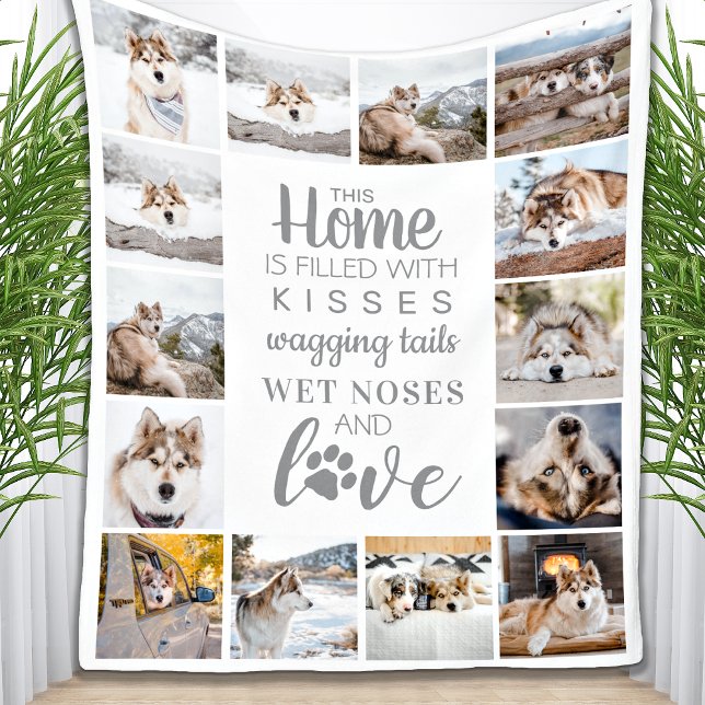 Manta Polar Collage de fotos Mascota personalizado de Dog Love (Subido por el creador)