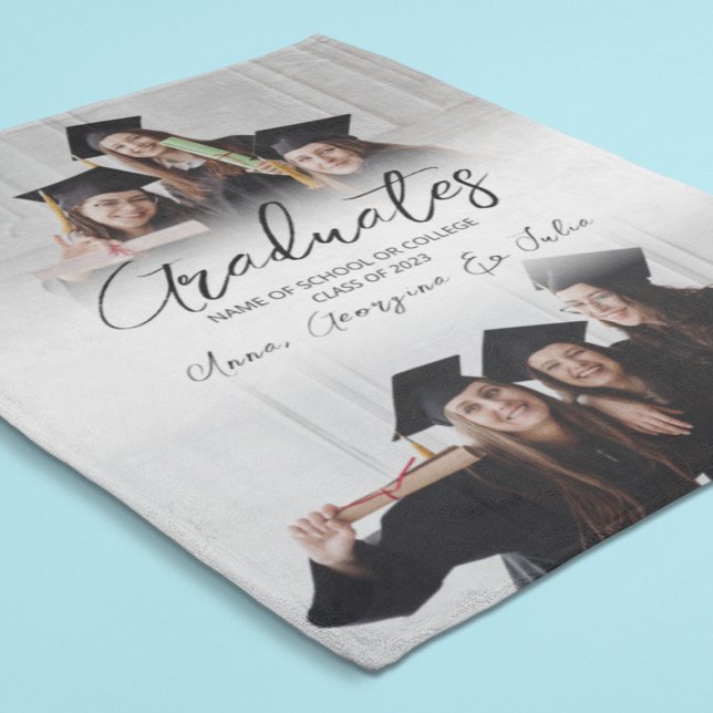 Manta Polar Collage de Fotos Modernas Amigos Graduación (Subido por el creador)