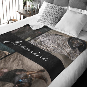 Manta Polar Collage de fotos modernas   Fleece Dog Blanket