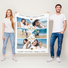 Manta Polar Collage de fotos moderno de la mejor mamá de todos