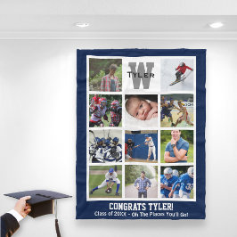 Manta Polar Collage de fotos Múltiple Monogramado de Graduació