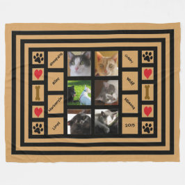 Manta Polar Collage de fotos personalizable/Estilo Instagram A